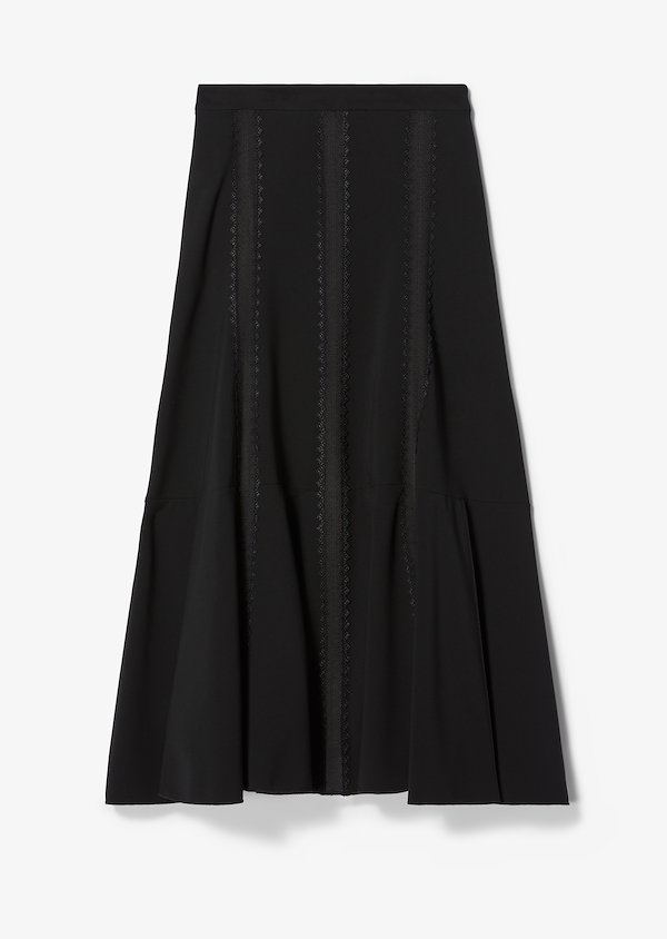 Flared Lace Inset Skirt Flared Lace Inset Skirt