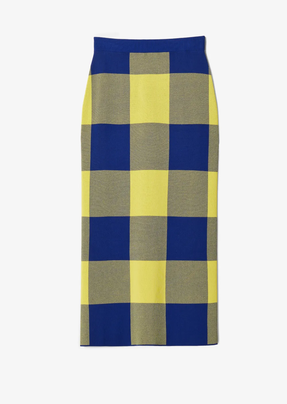 Gingham Jacquard Knit Pencil Skirt
