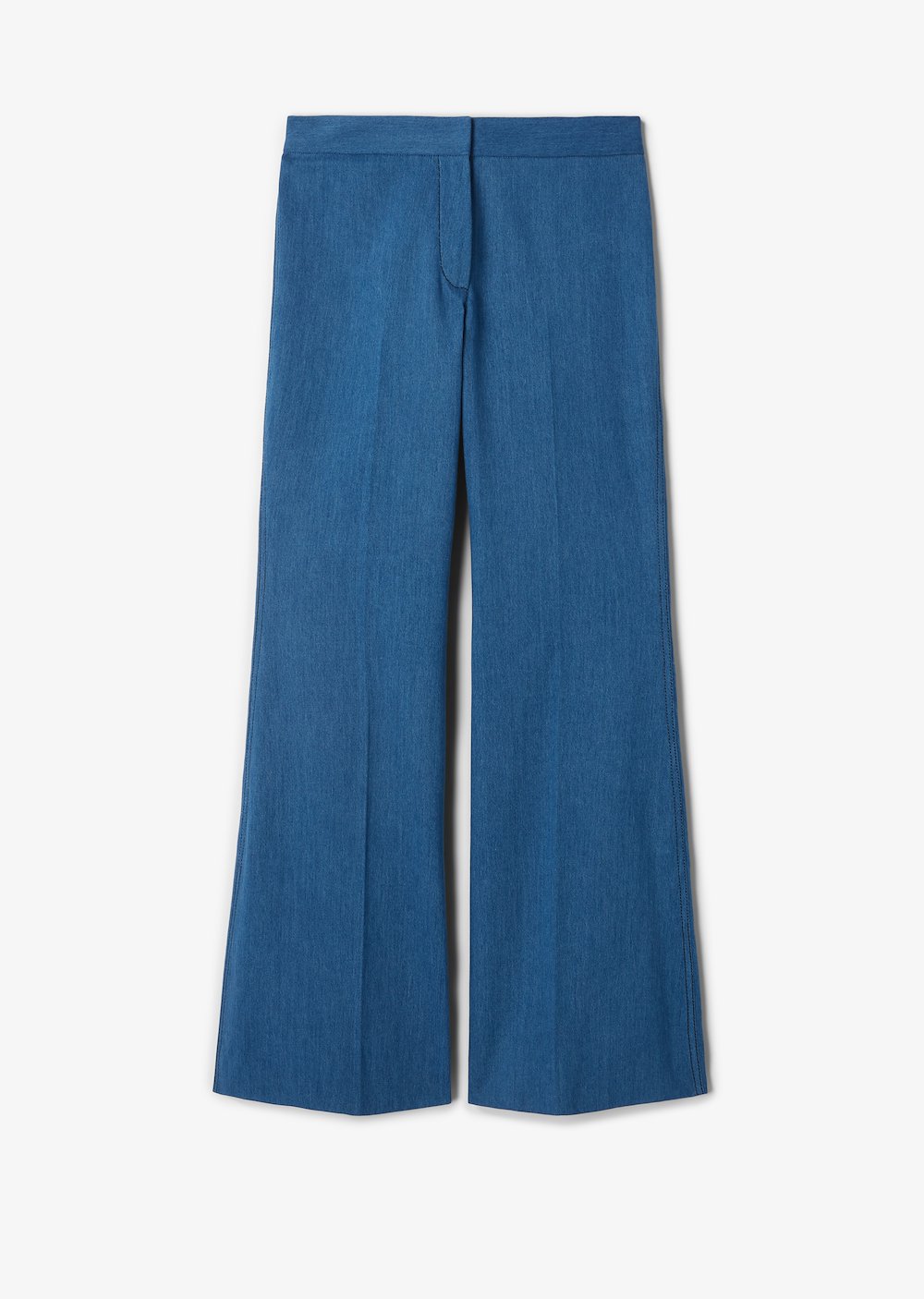 Lightweight Denim Flare Leg Trouser