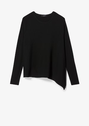 Long Sleeve Asymmetrical Knit Pullover Long Sleeve Asymmetrical Knit Pullover