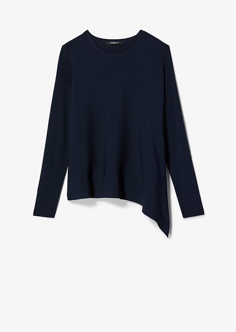Long Sleeve Asymmetrical Knit Pullover