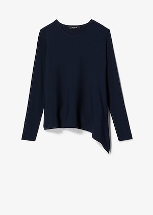 Long Sleeve Asymmetrical Knit Pullover Long Sleeve Asymmetrical Knit Pullover