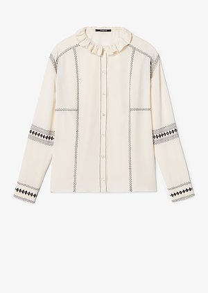 Long Sleeve Embroidered Button-Down Shirt Long Sleeve Embroidered Button-Down Shirt