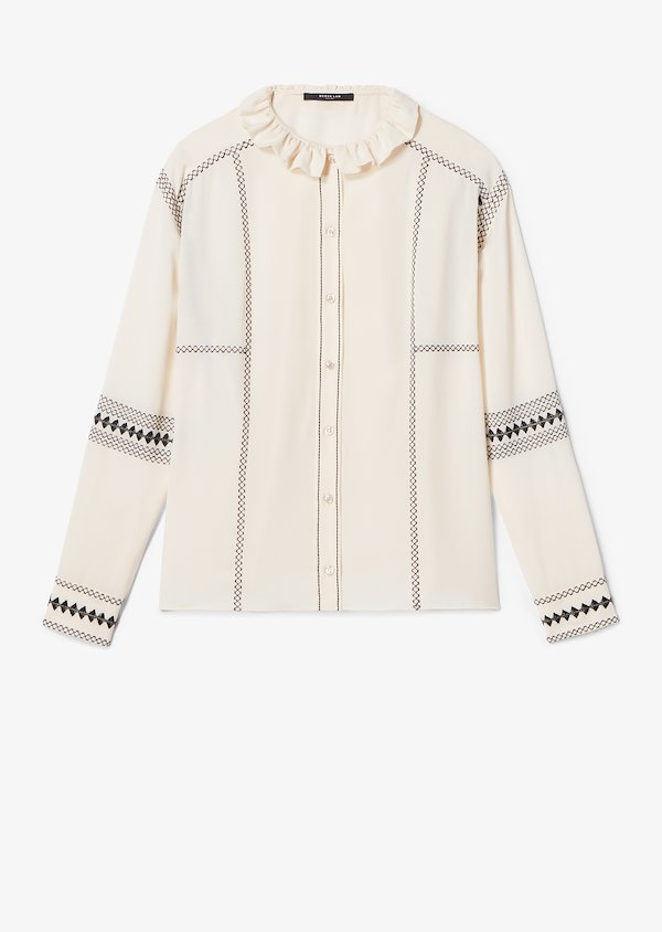 Long Sleeve Embroidered Button-Down Shirt Long Sleeve Embroidered Button-Down Shirt