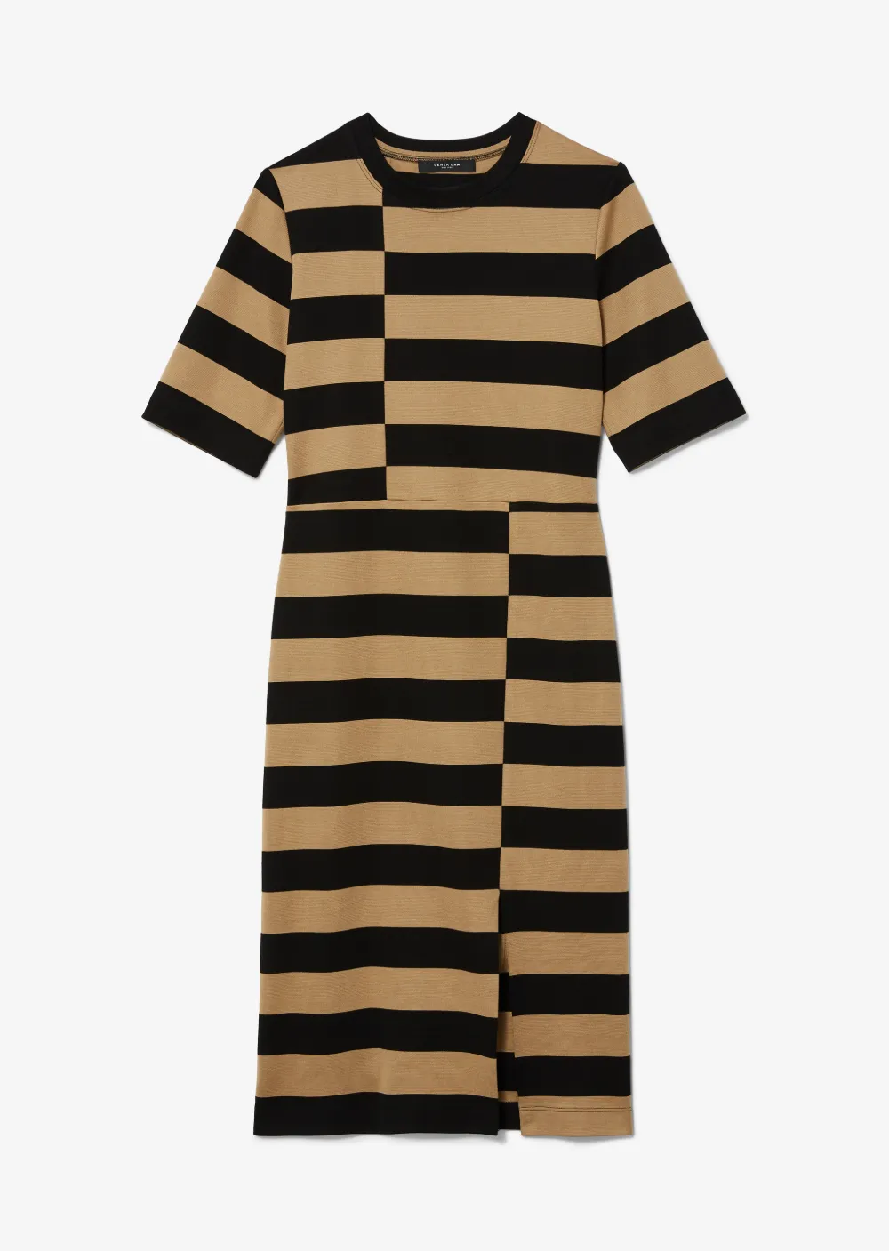 Offset Stripe Jersey Dress