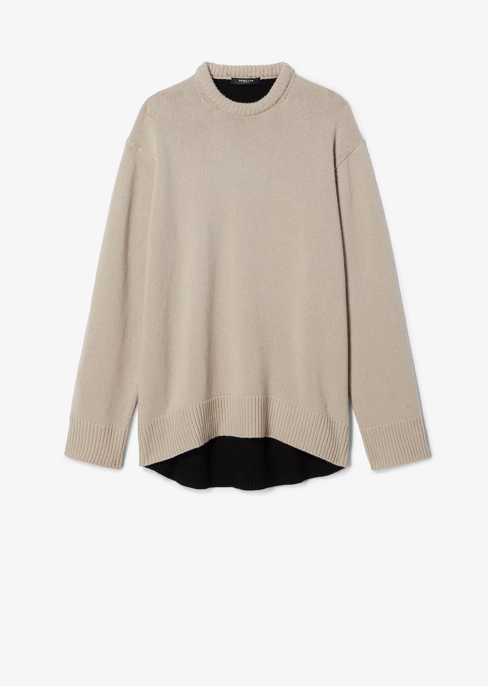Oversized Contrast Back Cashmere Sweater