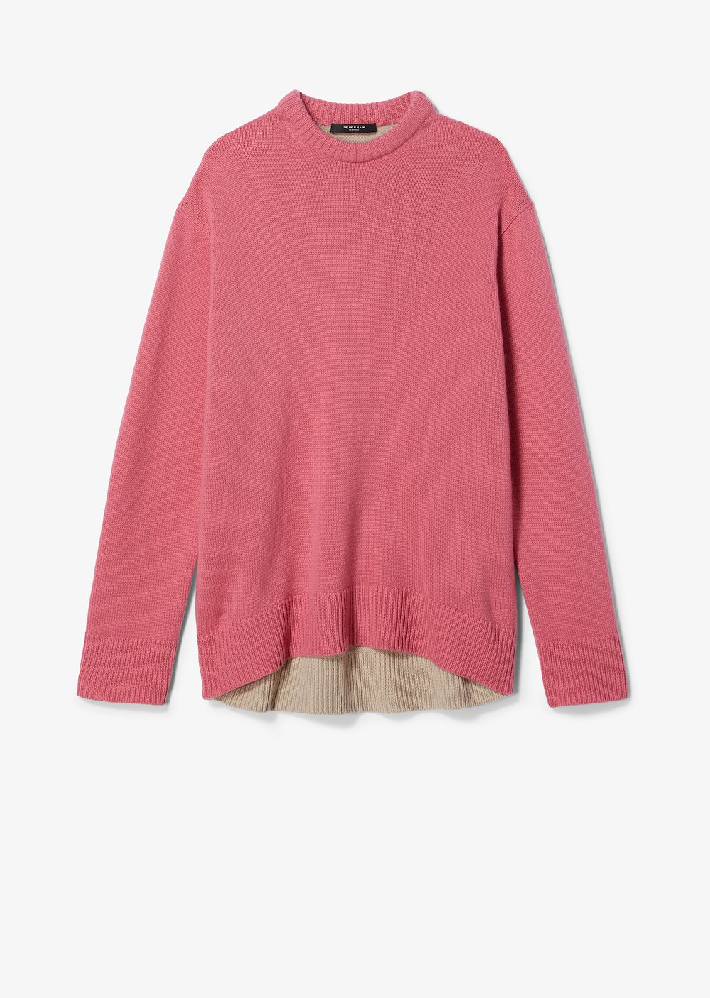Oversized Contrast Back Cashmere Sweater