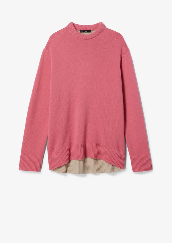 Oversized Contrast Back Cashmere Sweater Oversized Contrast Back Cashmere Sweater