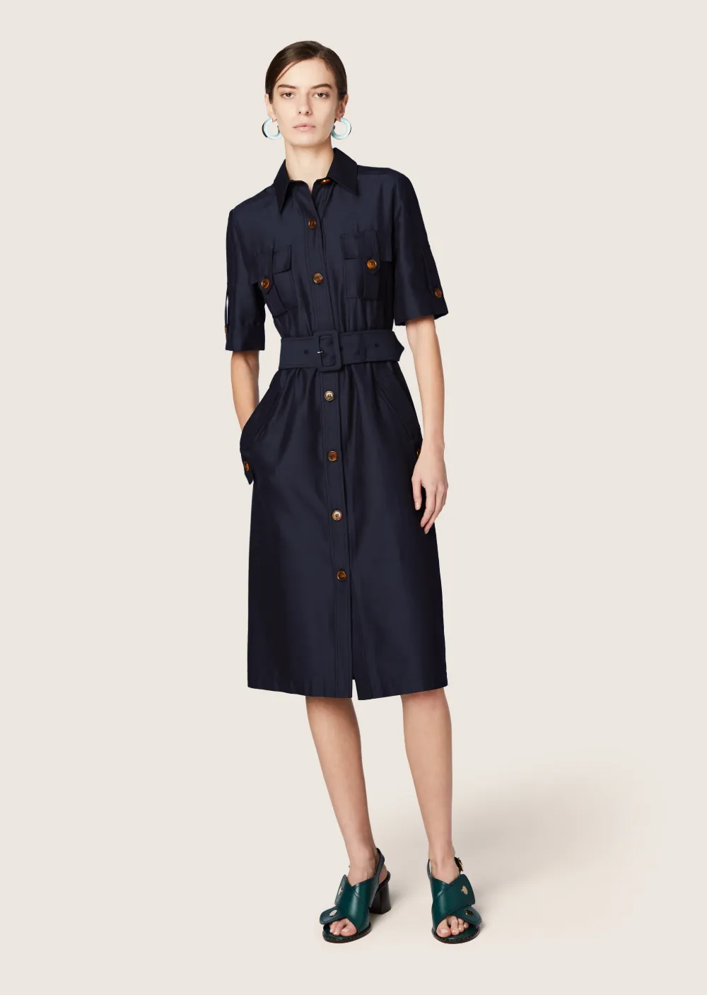 short sleeve utility dress