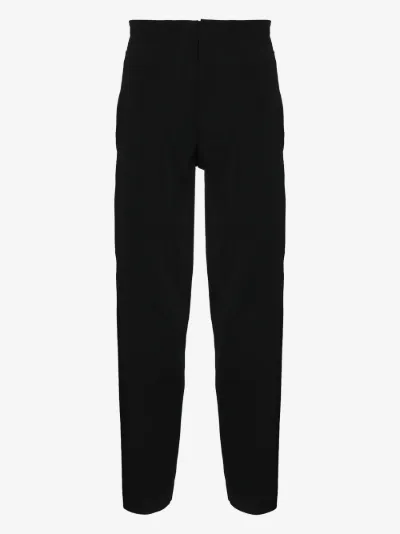 black tapered pants
