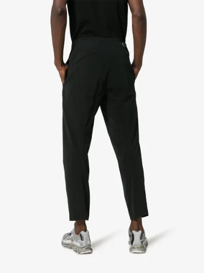 stretch tapered trousers