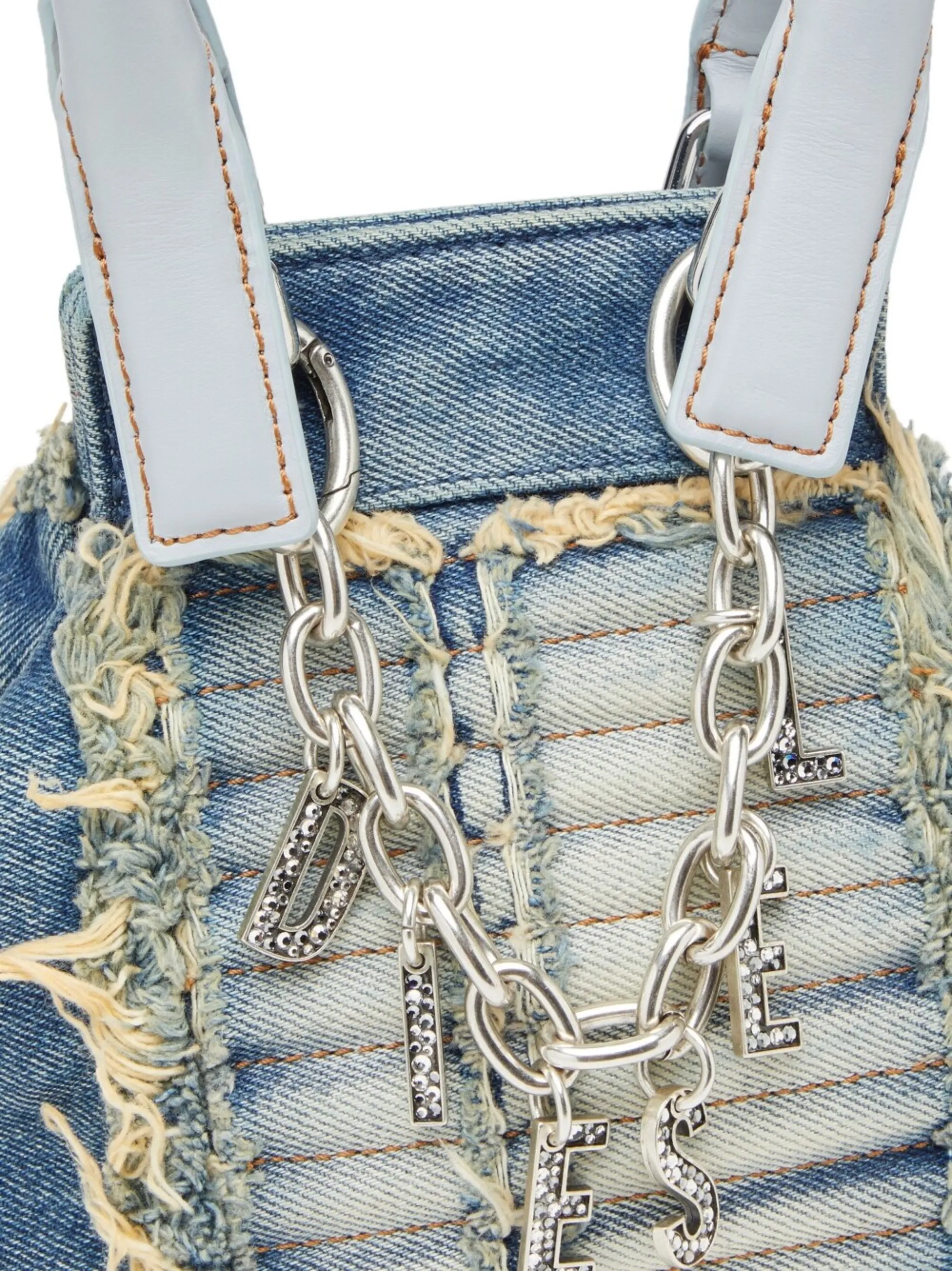 COOZO Borsa A Botte In Denim Chiaro 20L – Tracolla E Manici In Cotone Per Palestra E Weekend - 2