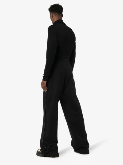 black high waisted track pants