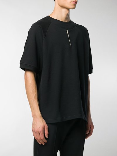 Diesel Red Half Zip T Shirt Black Modes Diesel Red Half Zip T Shirt Black Modes