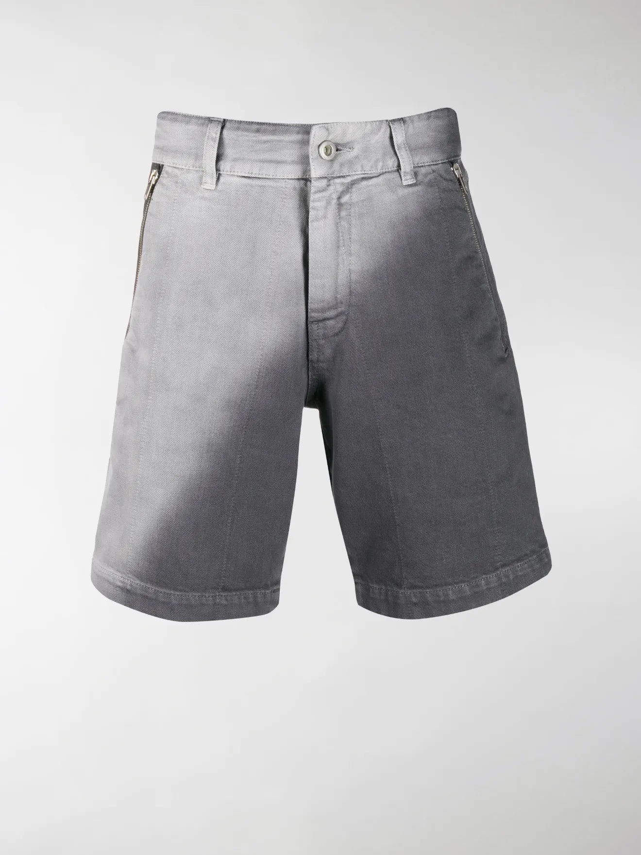 two tone denim shorts