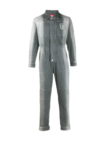 grey denim jumpsuit