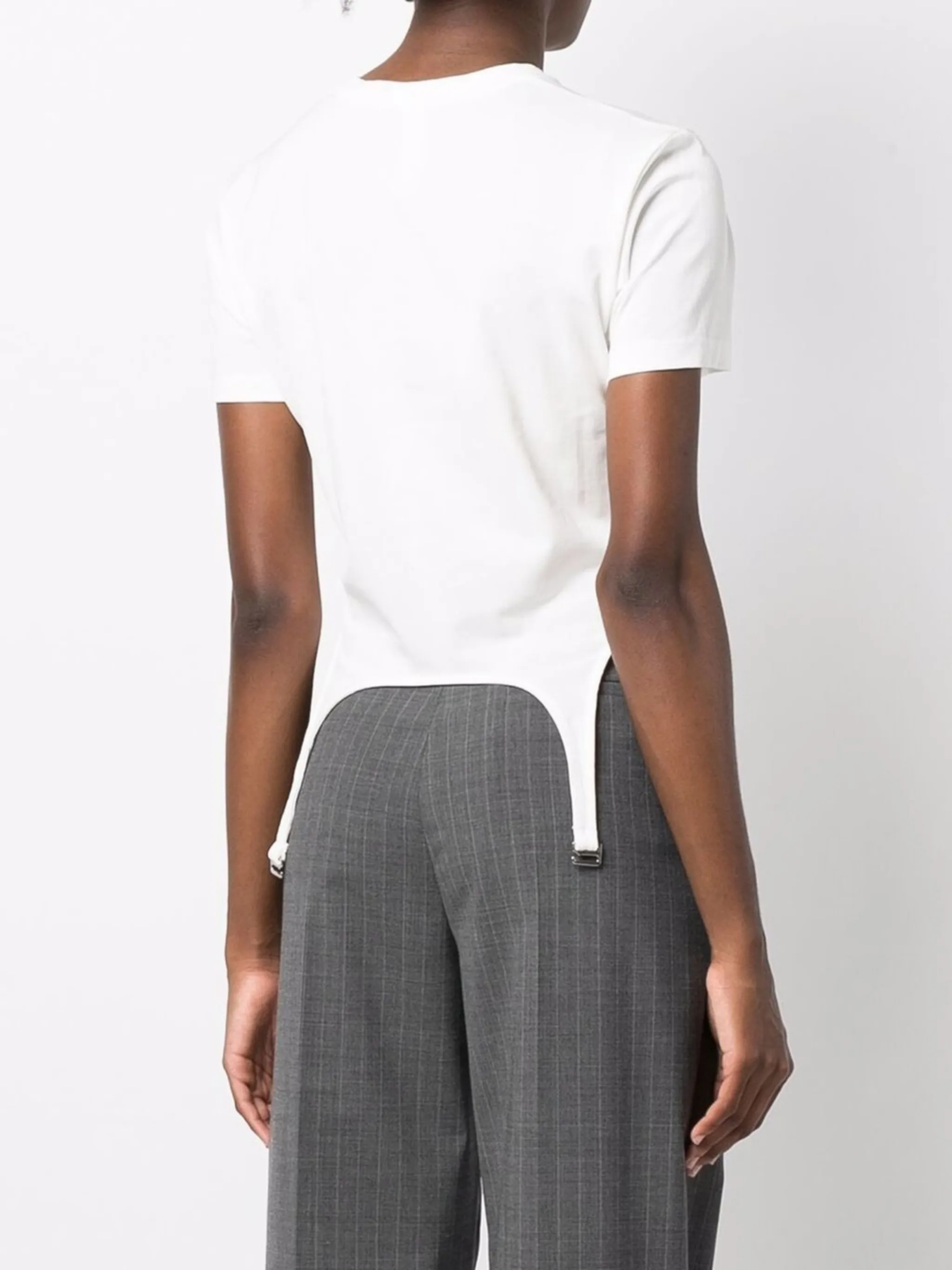 Dion Lee garter-detailed cotton T-shirt | Eraldo.com SB