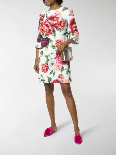 Dolce \u0026 Gabbana Abito con rose stampate bianco | MODES