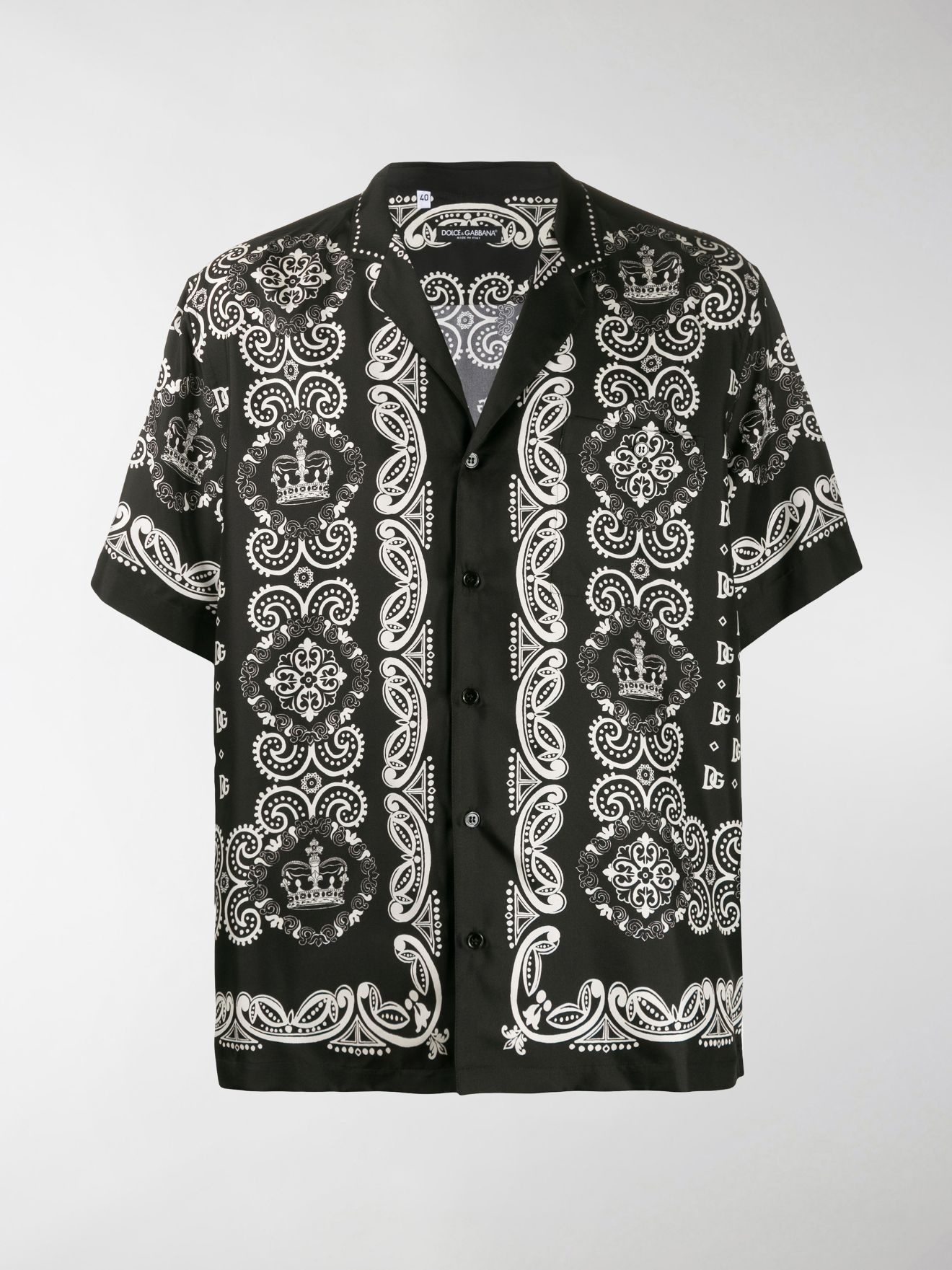 black and white dolce and gabbana shirt