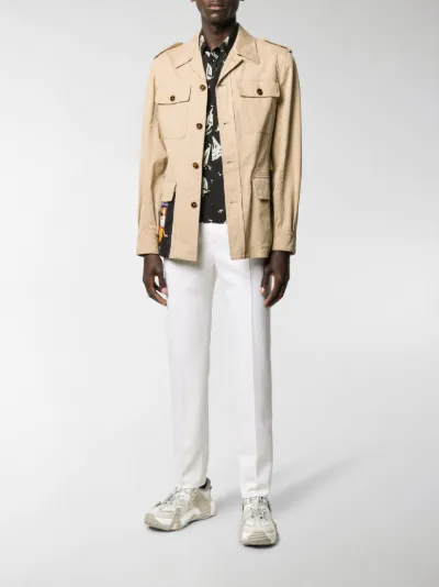 belted safari jacket