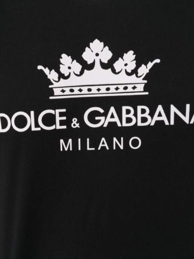 Gabbana black crown logo print cotton 