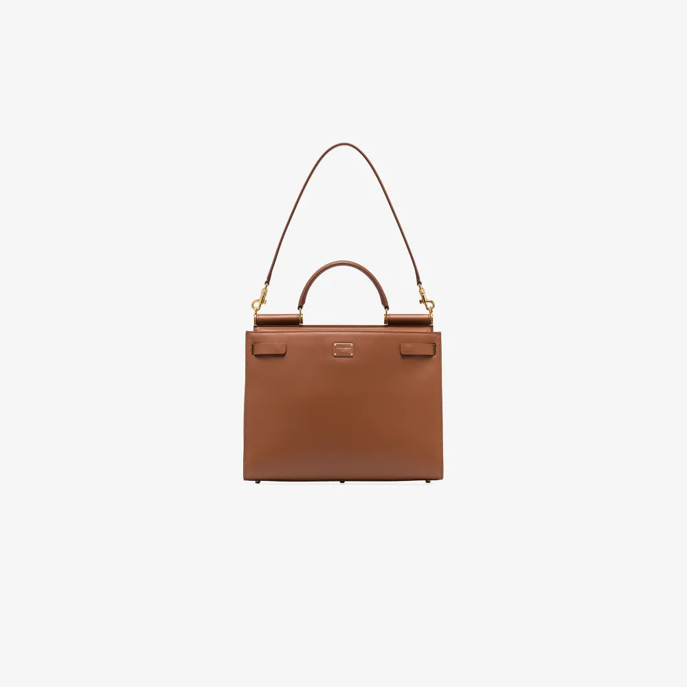 Brown Sicily 62 Large Leather Tote Bag Brown Sicily 62 Large Leather Tote Bag