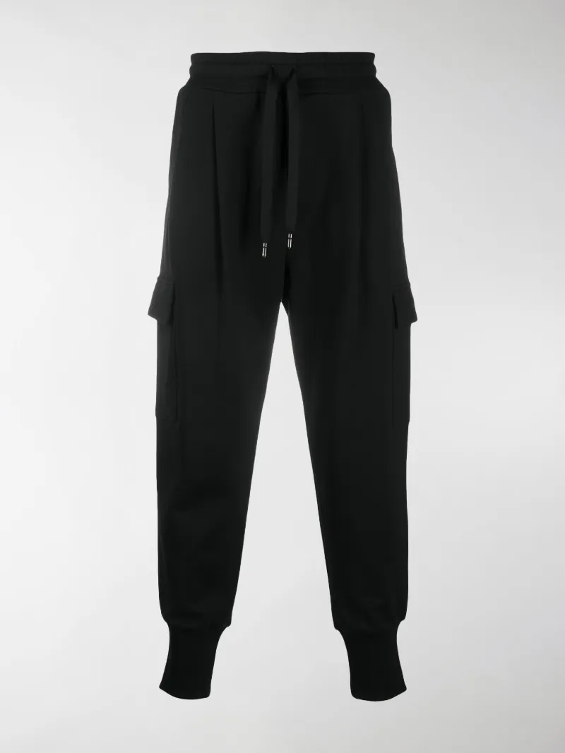 black cargo sweatpants