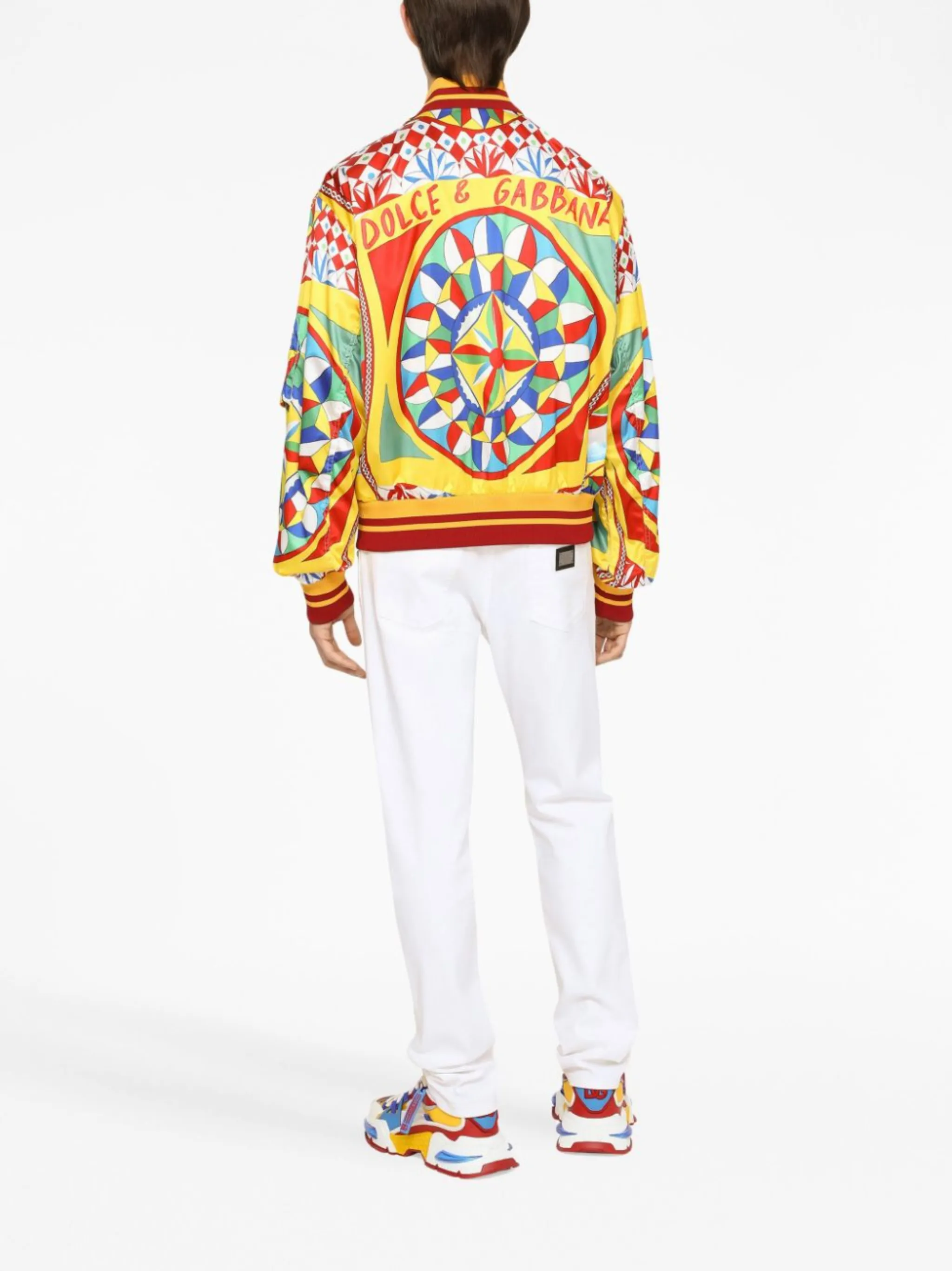 Dolce & Gabbana Carretto-print bomber jacket | Eraldo.com PN