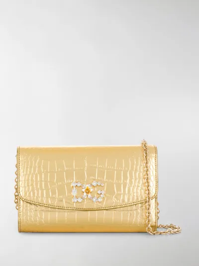 embossed clutch bag