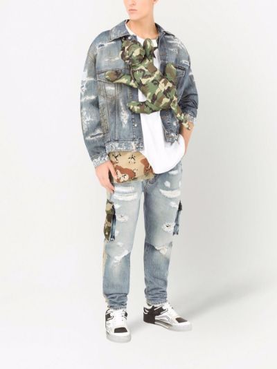 cargo distressed jeans