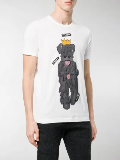 Dolce \u0026 Gabbana dog T-shirt white | MODES
