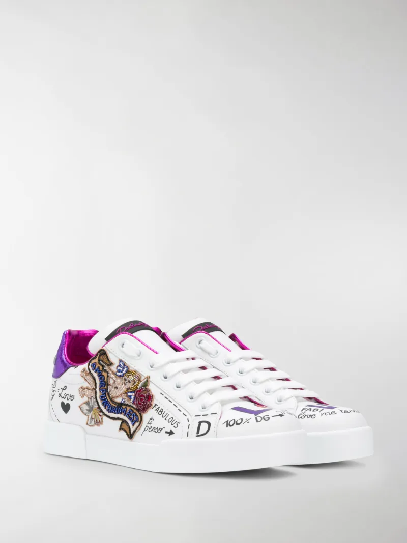 dolce gabbana purple sneakers