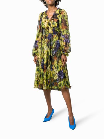 Dolce and gabbana on sale grape print dress