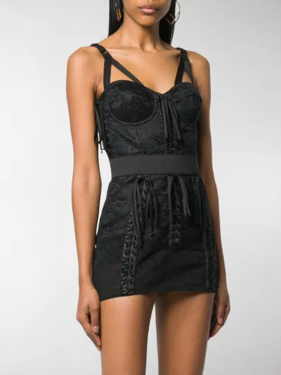 dolce and gabbana black mini dress