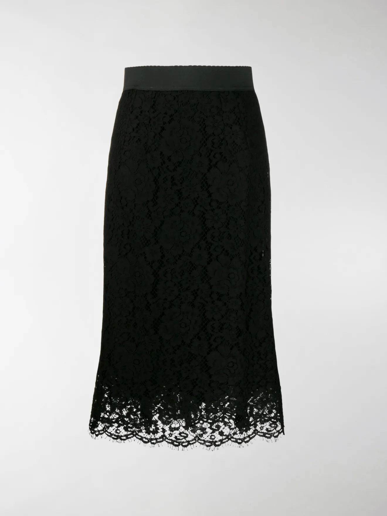 black lace detail skirt