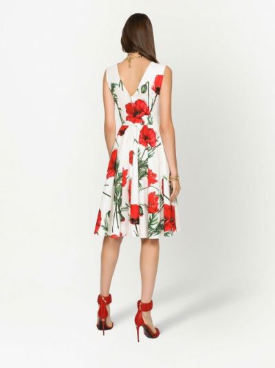 dolce and gabbana white floral dress