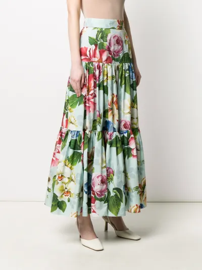 Dolce gabbana hotsell floral maxi skirt