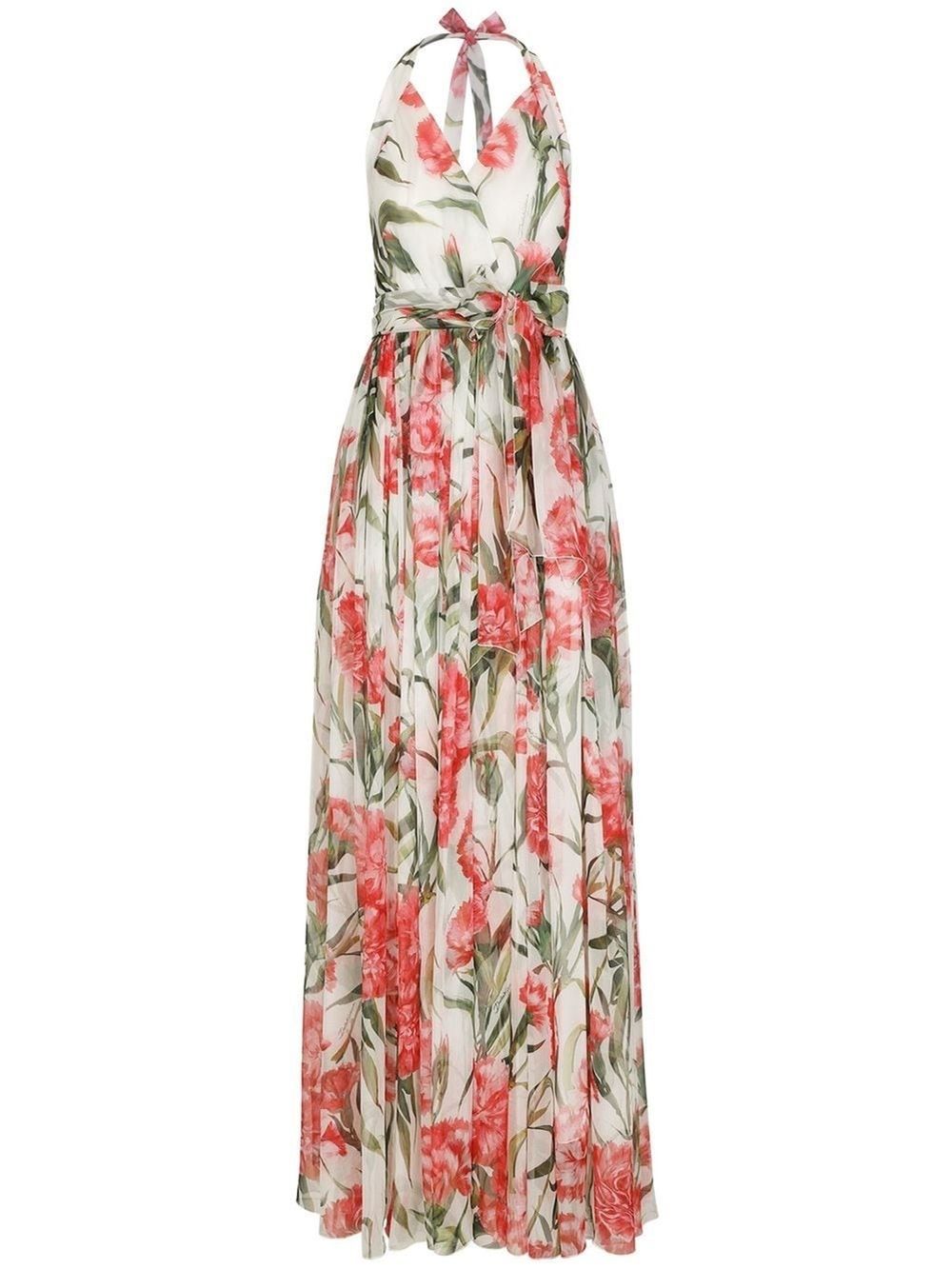 floral-print V-neck maxi dress | Dolce & Gabbana 