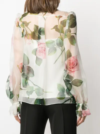 floral pussybow blouse | Dolce & Gabbana 