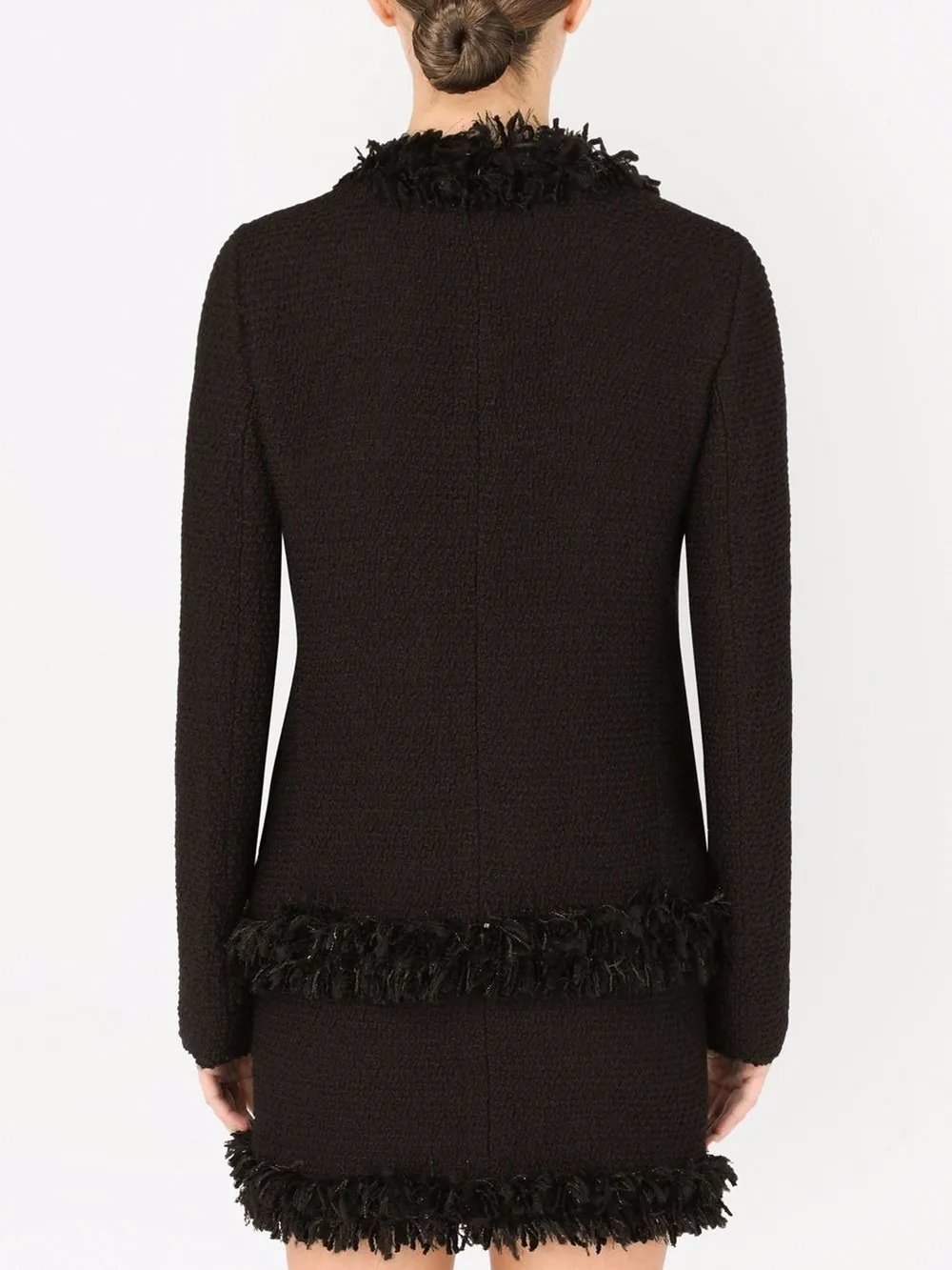 frayed edge tweed jacket Dolce & Gabbana