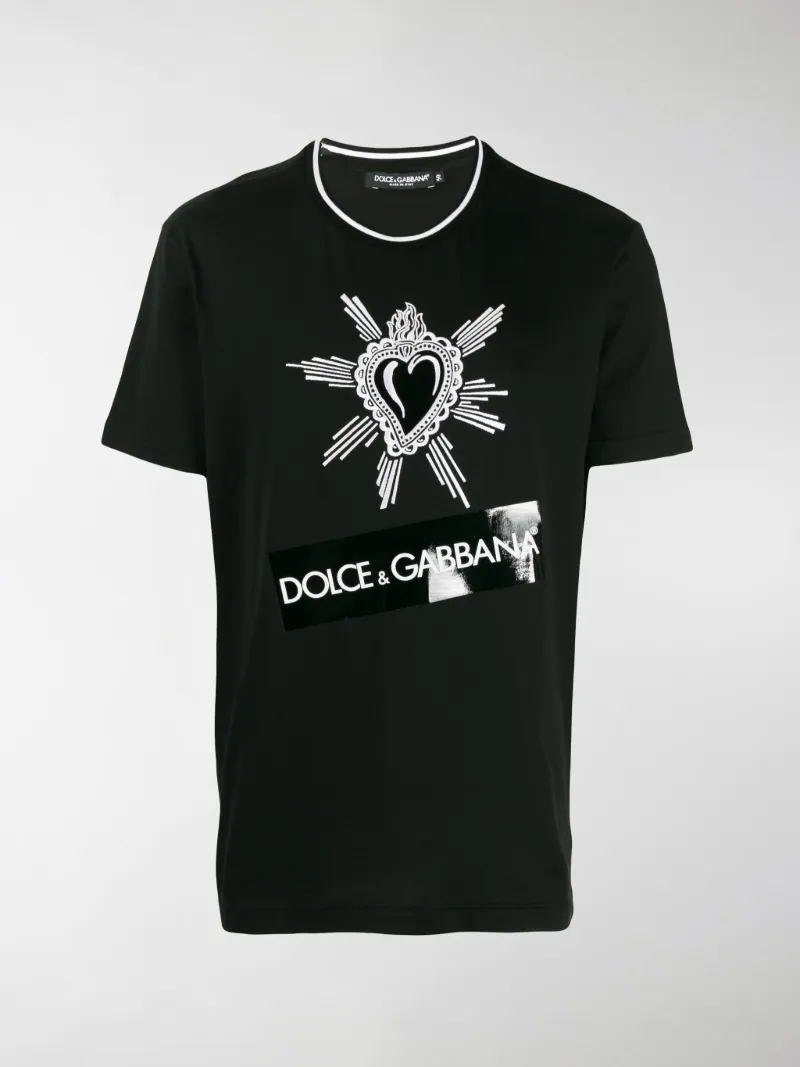 Gabbana heart embroidery T-shirt 