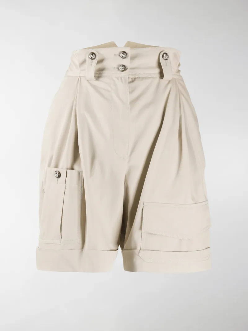 high waisted army shorts