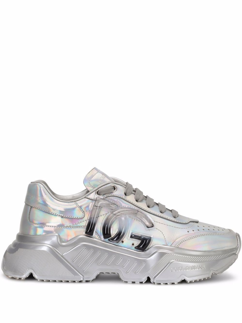 holographic-effect lace-up sneakers | Dolce & Gabbana | Eraldo.com