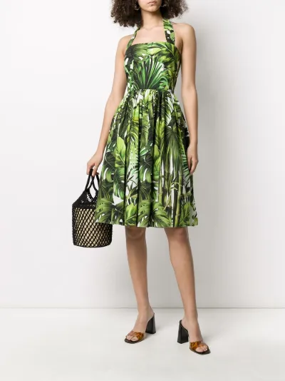 dolce and gabbana green dress