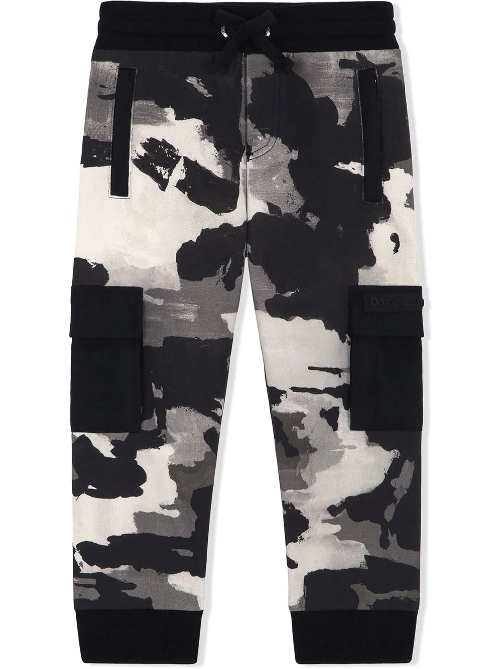 military print track pants
