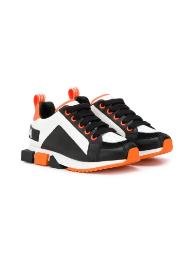 Dolce \u0026 gabbana sneaker bianca e fluo in pelle - Stileo.it