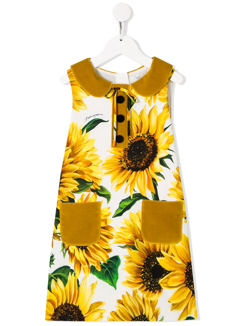 Dolce and gabbana sunflower dress hotsell