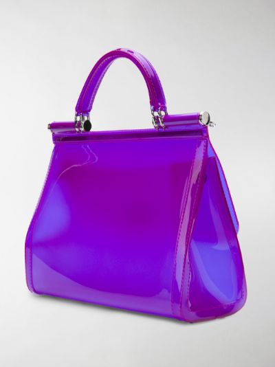 purple dolce and gabbana purse