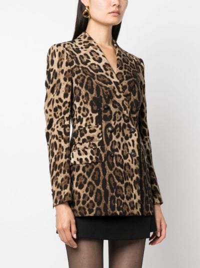 Leopard print womens on sale blazer