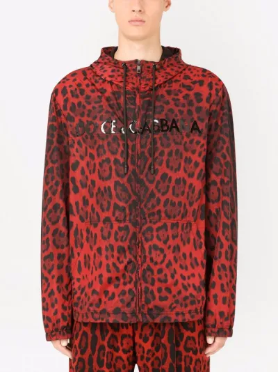 leopard print hooded jacket